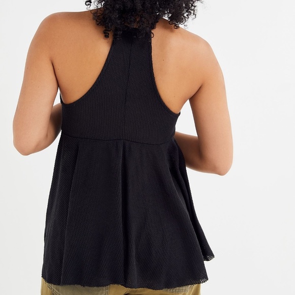 UO CLEMENTINE THERMAL HIGH-NECK BABYDOLL TANK TOP - Picture 3 of 4